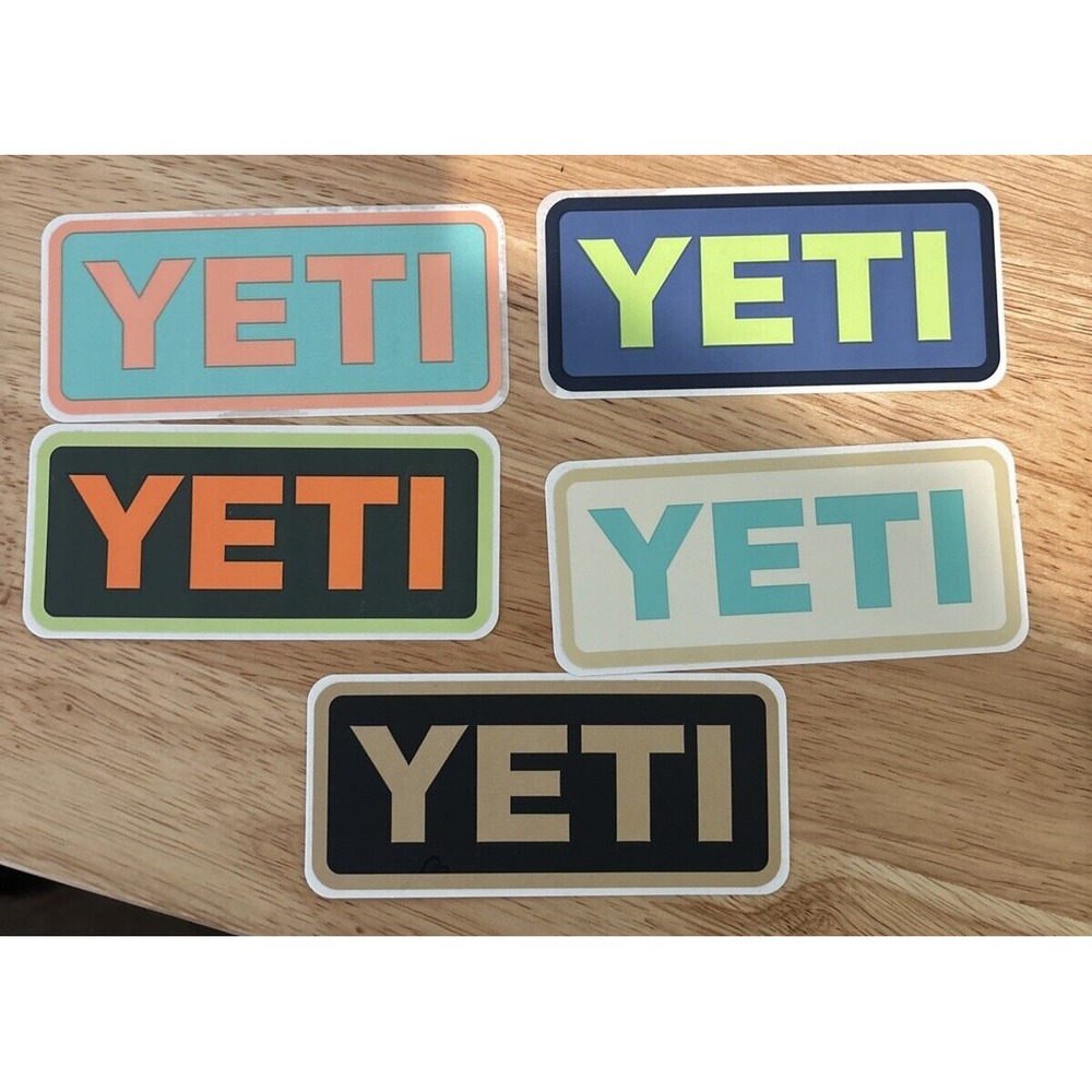 New Authentic Yeti Stickers - Lot Of 5- Decorate Your Rambler Tumbler Coolers